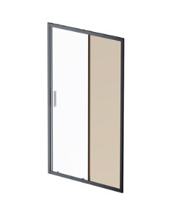 Душевая дверь Gem 120х195 прозрачная бронзовая черная матовая W90G 120 1 195BBr Am.pm.