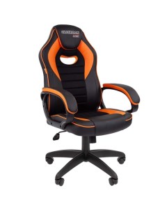 Кресло компьютерное игровое Chairman Game 16 экокожа черный оранжевый Game 16 экокожа черный оранжев