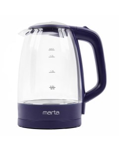 Чайник электрический MT 1097 1 7 л прозрачный фиолетовый Марта