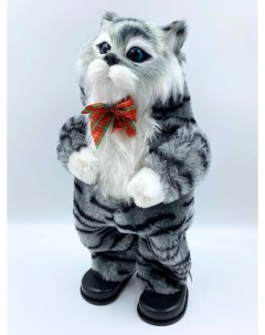 Интерактивная игрушка танцующий и поющий кот серый 27 см Nano shot
