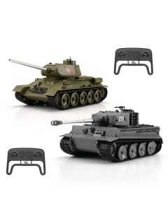 Радиоуправляемый танковый бой Tiger I и T 34 85 1 30 15101 CA Torro