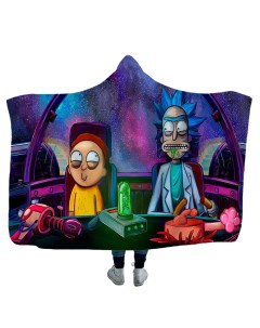 Плед с капюшоном Рик и Морти Rick and Morty 160х130 см Starfriend