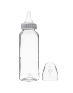 Бутылочка для кормления цилиндр 250 мл белый Mum&baby