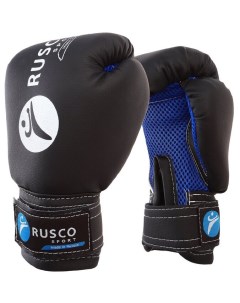 Боксерские перчатки 2947731 черный 6 унций Rusco sport