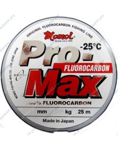 Леска PRO MAX Flurocarbon 0 27мм 7кг 25м Momoi