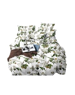 Комплект постельного белья Весенний жасмин 1 5 сп полисатин 50x70 см Солнечный дом