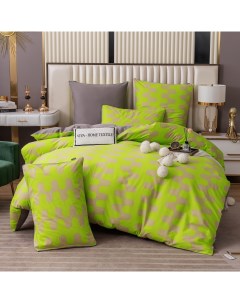 Комплект постельного белья двуспальный серо зеленый Ситрейд
