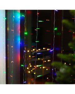 Световой занавес новогодняя светодиодная гирлянда Штора GH0015 1 5х1 5 м цветной Baziator