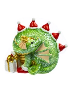 Елочная игрушка Зеленый дракон 91508 1 шт зеленый Феникс present