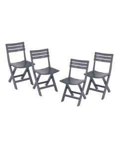 Набор стульев складных BIRKI 4 штуки антрацит 66473SET Progarden
