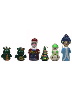 Набор елочных игрушек НЕИДСК 14 1 6 КК 1 6 шт разноцветные Новогодний 1 символ года Шнхп