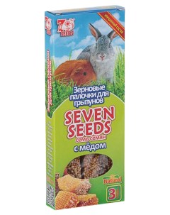 Лакомство для грызунов Зерновые палочки с медом 90 г Seven seeds