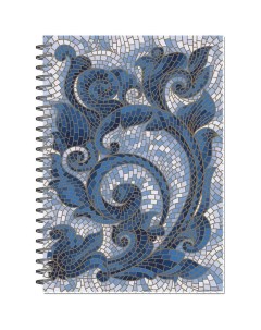 Бизнес тетрадь А5 Мозаика синяя 80 листов клетка спираль 146x205мм 20шт Attache
