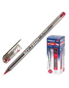 Ручка шариковая My Tech 0 35мм красный цвет чернил 25шт Pensan