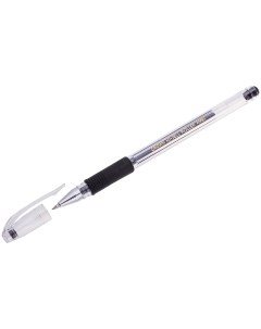 Ручка гелевая Hi Jell Grip черная 0 5мм грип 12шт Crown
