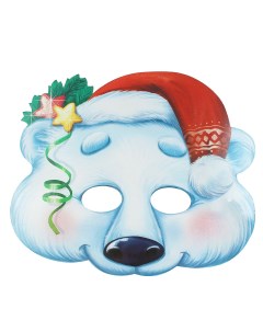 Маска карнавальная Белый медведь Сима-ленд