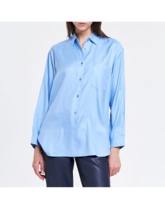 Голубая рубашка с карманом на груди Jnby