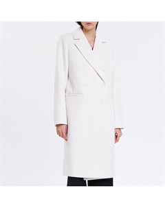 Белое двубортное пальто Mollis