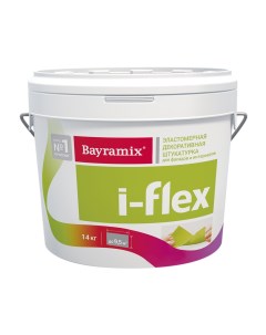 Штукатурка декоративная i Flex камешковая fl 001 белая 1 2 мм 14 кг Bayramix