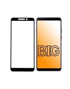Защитное стекло для Samsung Galaxy A9 2018 с черной рамкой Big