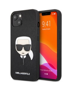 Чехол Karl Lagerfeld PU Saffiano Karls Head Hard для iPhone 13 Mini Черный Cg mobile