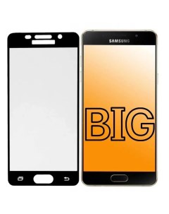 Защитное стекло для Samsung Galaxy A3 2016 с черной рамкой Big