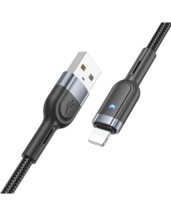 USB дата кабель Lightning U117 1 2м черный Hoco