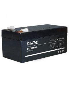 Аккумулятор для ИБП DT 12032 3 3 А ч 12 В DT 12032 Дельта