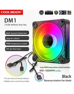 Корпусной вентилятор DM1 black Coolmoon