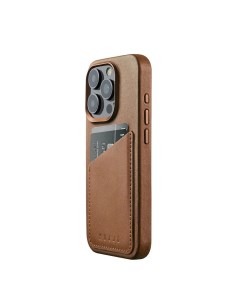 Защитный чехол Wallet Leather Magsafe для iPhone 15 Pro коричневый ICCL040TN Mujjo