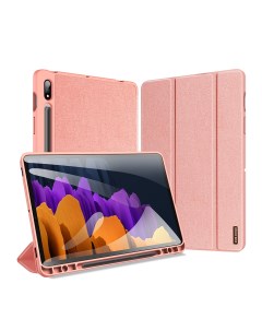 Чехол книжка Samsung TAB S7 Plus 2020 S8 Plus X800 X806 12 4 Domo розовый Dux ducis