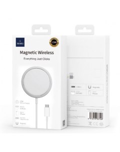 Беспроводное зарядное устройство Magnetic Wireless Wi W009 Белое Wiwu