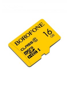 Карта памяти 16GB microSD Card Class 10 Yellow Borofone