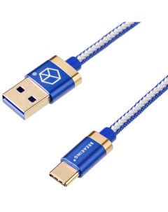 Кабель Denim USB Type C 1m Синий Breaking