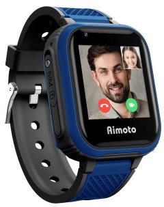 Смарт часы Aimoto Pro Indigo 4G 1 44 черный синий черный синий 9500102 Кнопка жизни