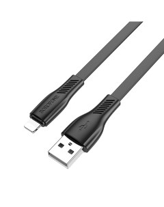 Дата кабель BX85 USB 2 4A для Lightning 8 pin ПВХ 1м Black Borofone