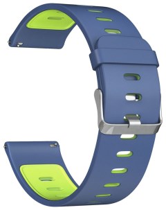 Ремешок для часов спортивный Adhara универсальный силикон синий зелёный Lyambda