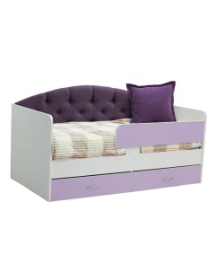 Кровать детская Сказка Lite Белый ирис фиолетовый 164х84 Тренд мебель