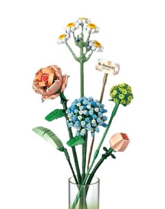 Конструктор mini Вечный цветок для тебя Букет Будь романтиком 680 деталей NO 1671 Loz