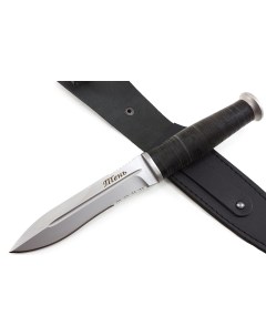 Туристический охотничий нож Тень сталь AUS8 рукоять натуральная кожа Legioner