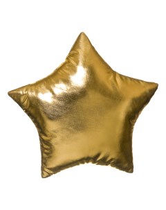 Подушка Звезда декоративная 46 х 46 см золотая Nat