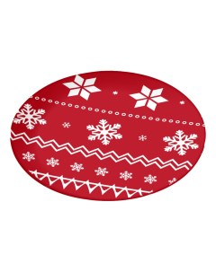 Тарелка сервировочная Снежинка d 11 см красная Nobrand