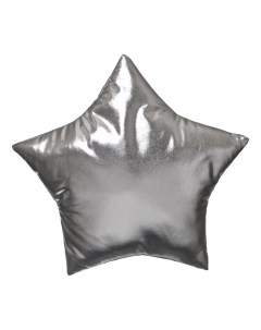 Подушка Звезда декоративная 46 х 46 см серебристая Nat