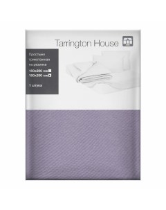 Простыня полутораспальная текстиль 180 x 200 см лиловая Tarrington house