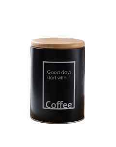 Банка для сыпучих продуктов кофе Lifestyle 11x15 5 см цвет чёрный Nobrand