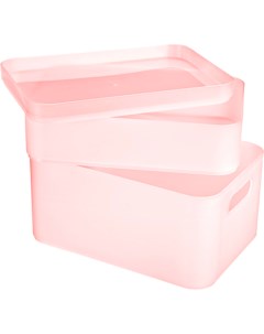 Органайзер розовый пластик 3 секционный 225х155х100 мм 1 шт Proff