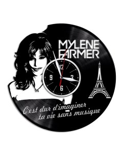 Часы из виниловой пластинки c VinylLab Mylene Farmer (c) vinyllab