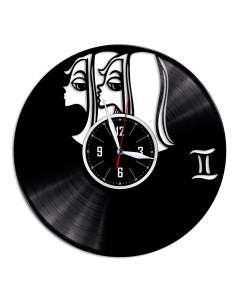 Часы из виниловой пластинки c VinylLab Знак зодиака c VinylLab Близнецы (c) vinyllab