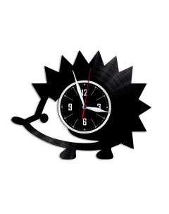 Часы из виниловой пластинки c VinylLab Ёжик (c) vinyllab