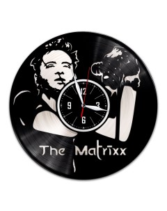 Часы из виниловой пластинки c VinylLab The Matrixx с серебряной подложкой (c) vinyllab